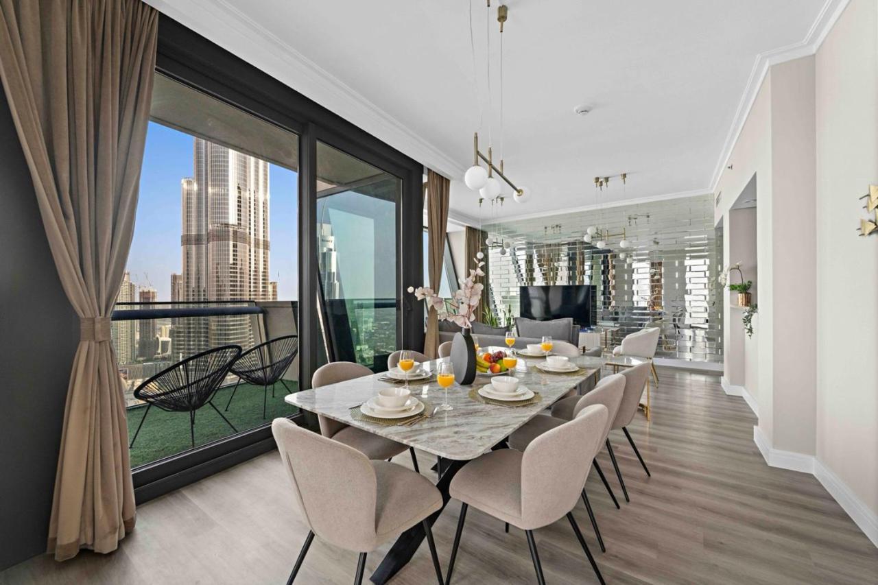 First Class 3Br With Full Burj Khalifa And Fountain View 두바이 외부 사진