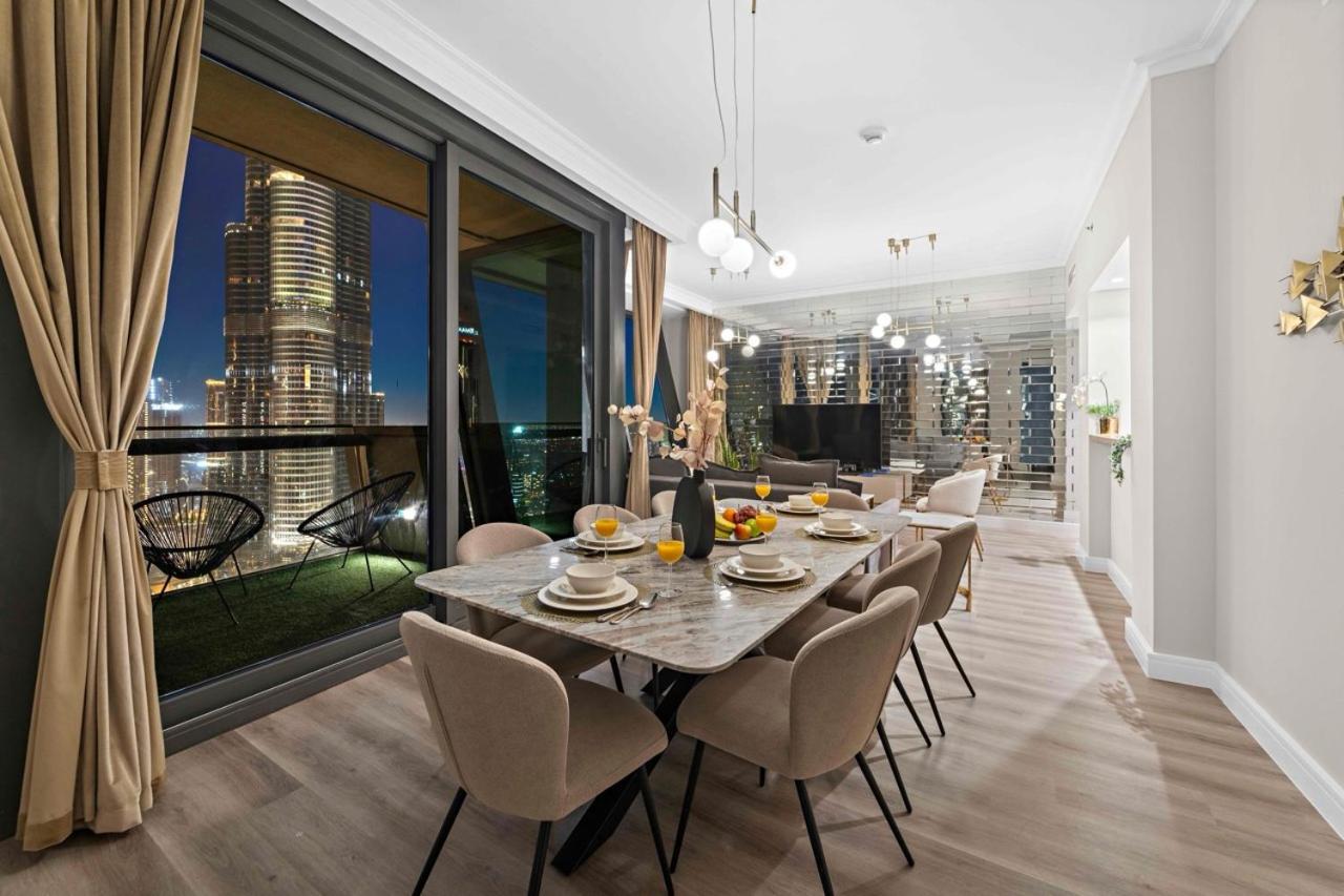 First Class 3Br With Full Burj Khalifa And Fountain View 두바이 외부 사진